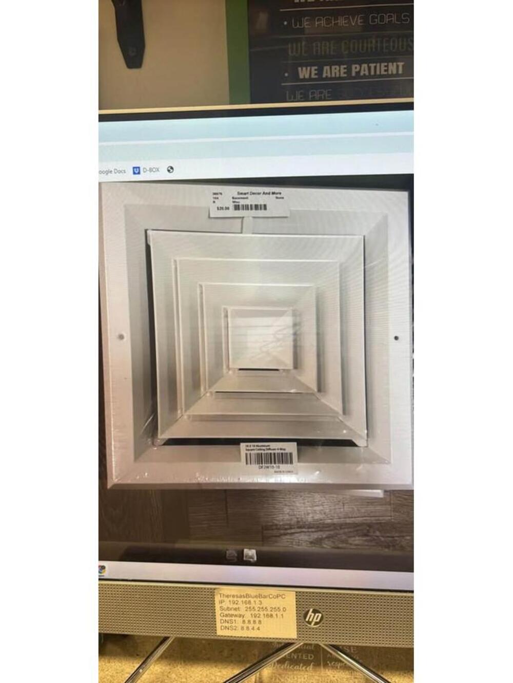 Ceiling diffuser for heating and cooling